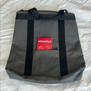 Gray and Black Women's Backpack